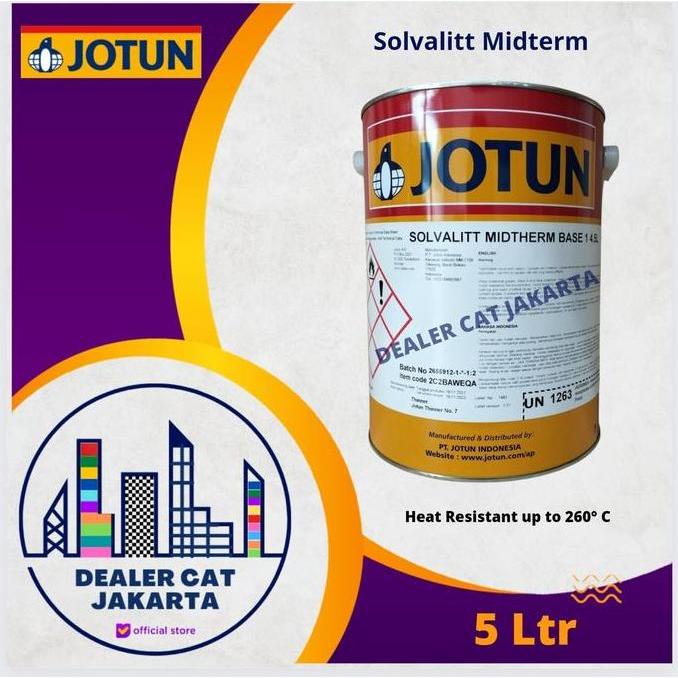 Cat Tahan Panas Jotun Solvalitt Midterm 0121 Pearl (up to 260C) -5 Ltr