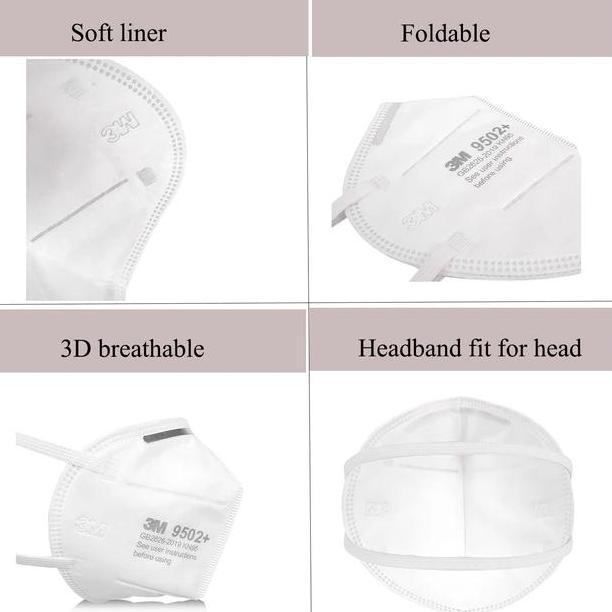 Masker 3M 9502+ Kn95 Headloop Hijab Bag 50 pcs