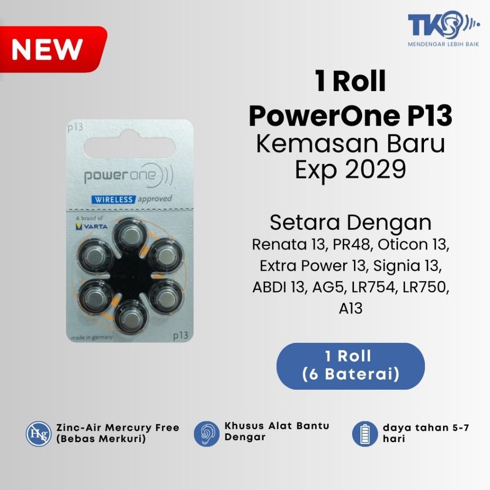 Baterai Alat Dengar Powerone 13 | P13 | PR48 | AG5 | LR754 | LR750 Termurah