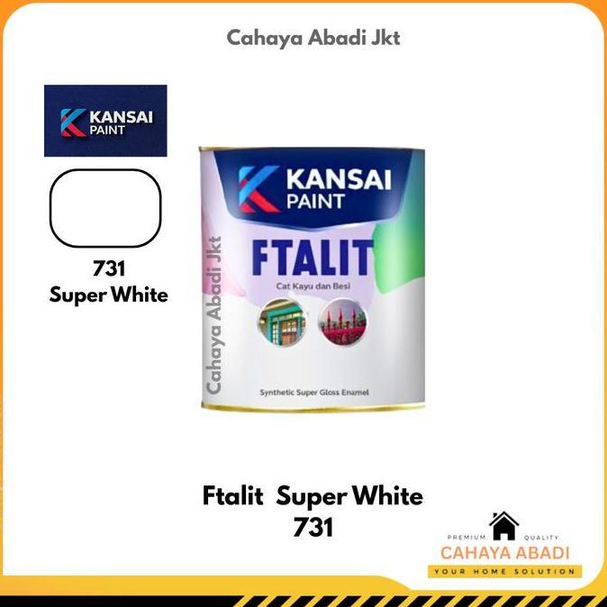 Cat Minyak Kayu dan Besi Ftalit 731 Super White Glossy 20kg Pail