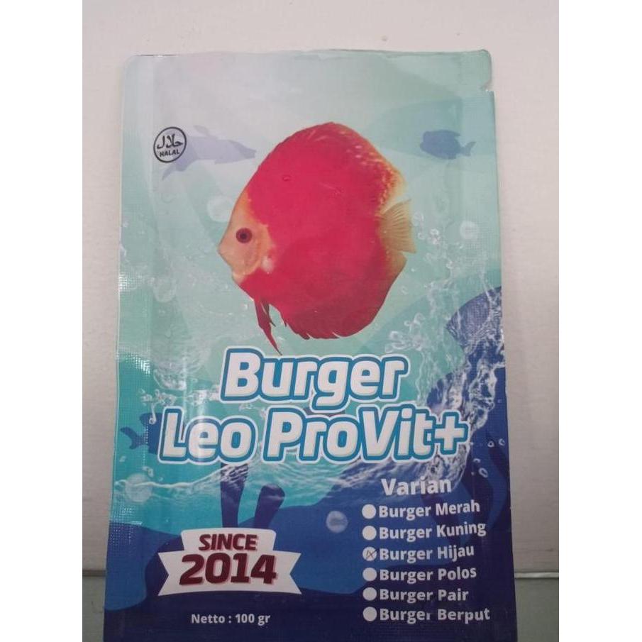 BURGER LEO DISCUS PROVIT+ MAKANAN IKAN DISCUSS BEKU | BURGER IKAN 100G