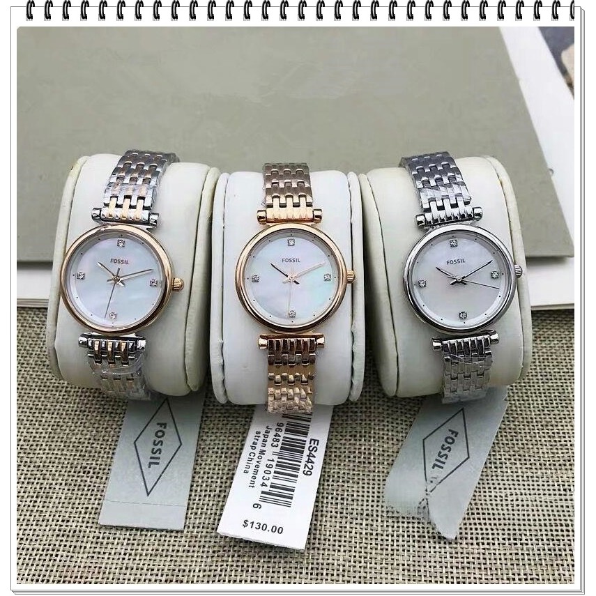 Fossil Women's Mini Carlie Stainless Steel Dress Quartz Watch ES44Diesel ES4430 ES4431