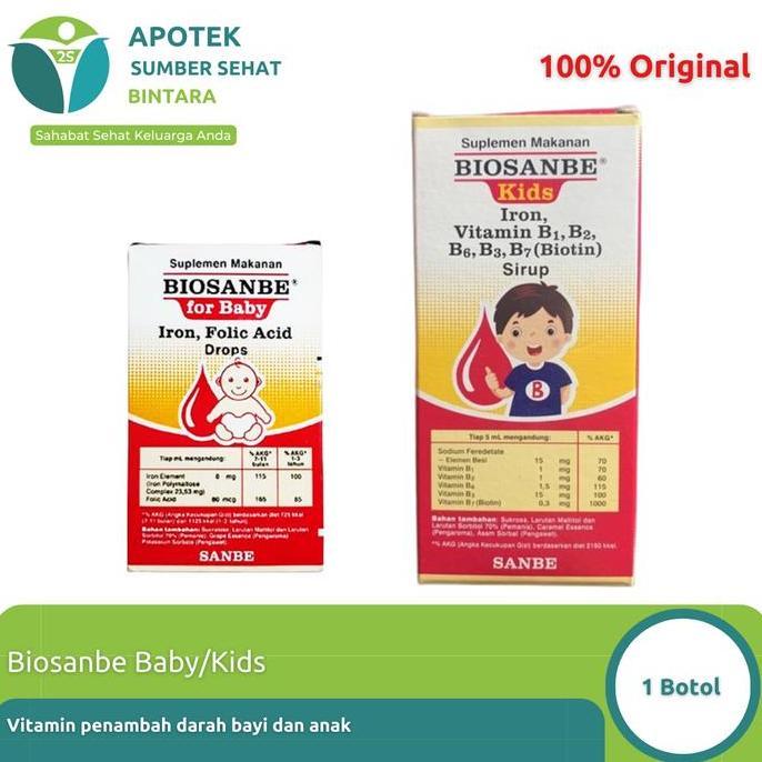 Lansungkirim- Biosanbe Baby Drop/Biosanbe Kids Sirup - Vitamin Anak Dan Bayi