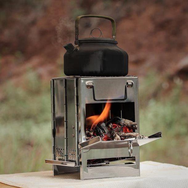 BBQ Stove Kayu Bakar Kompor Api Portable Camping Firewood Stove BAN