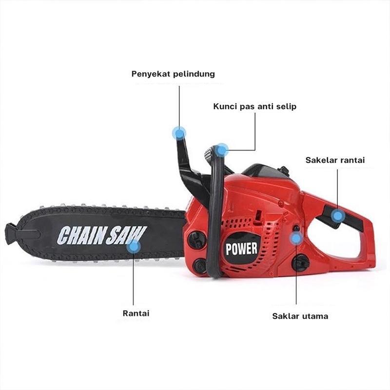 Funtoy Mainan Chainsaw Elektrik Anak Mainan Simulasi Mesin Gergaji Elektrik Untuk Anak Laki