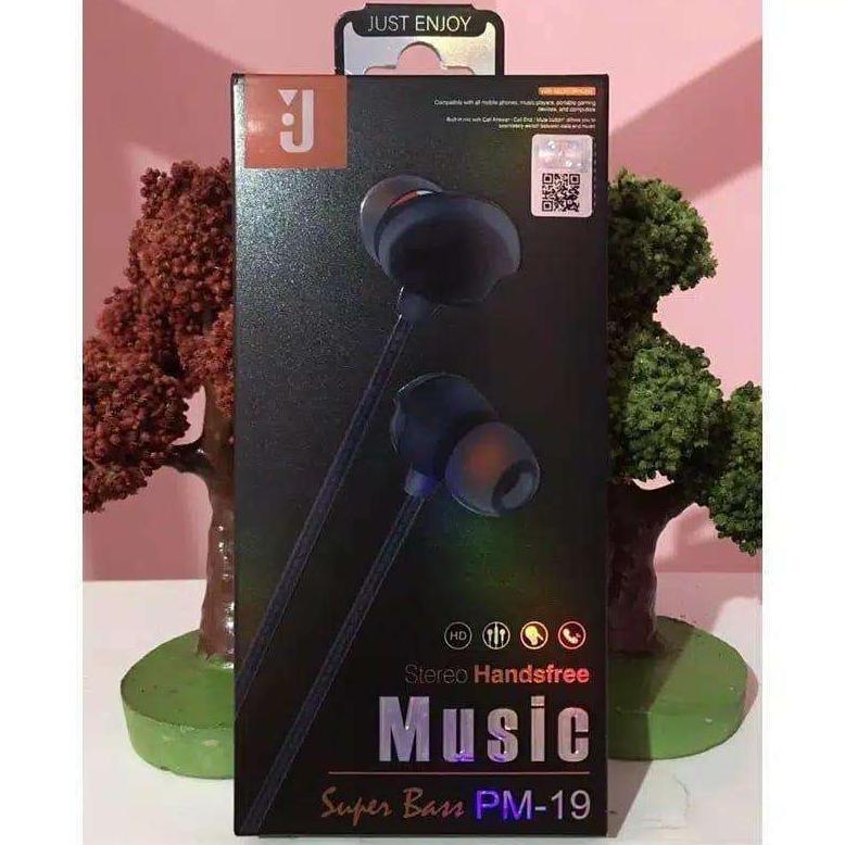 promo terbaru headset earphone jbl pm-19 extrabass handset handsfree hf jbl pm-19 extrabass music