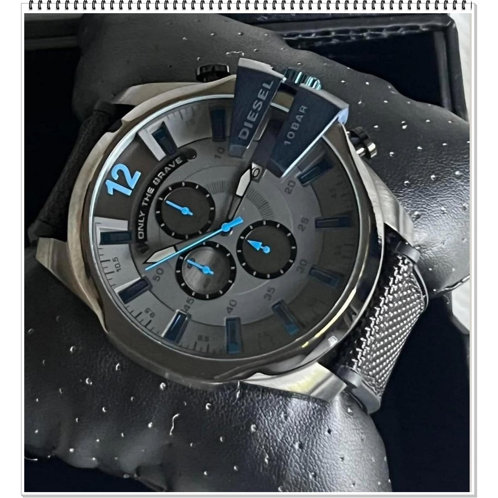 DIesel Mega Chief gunmetak stainless steel quartz watch DZ4500