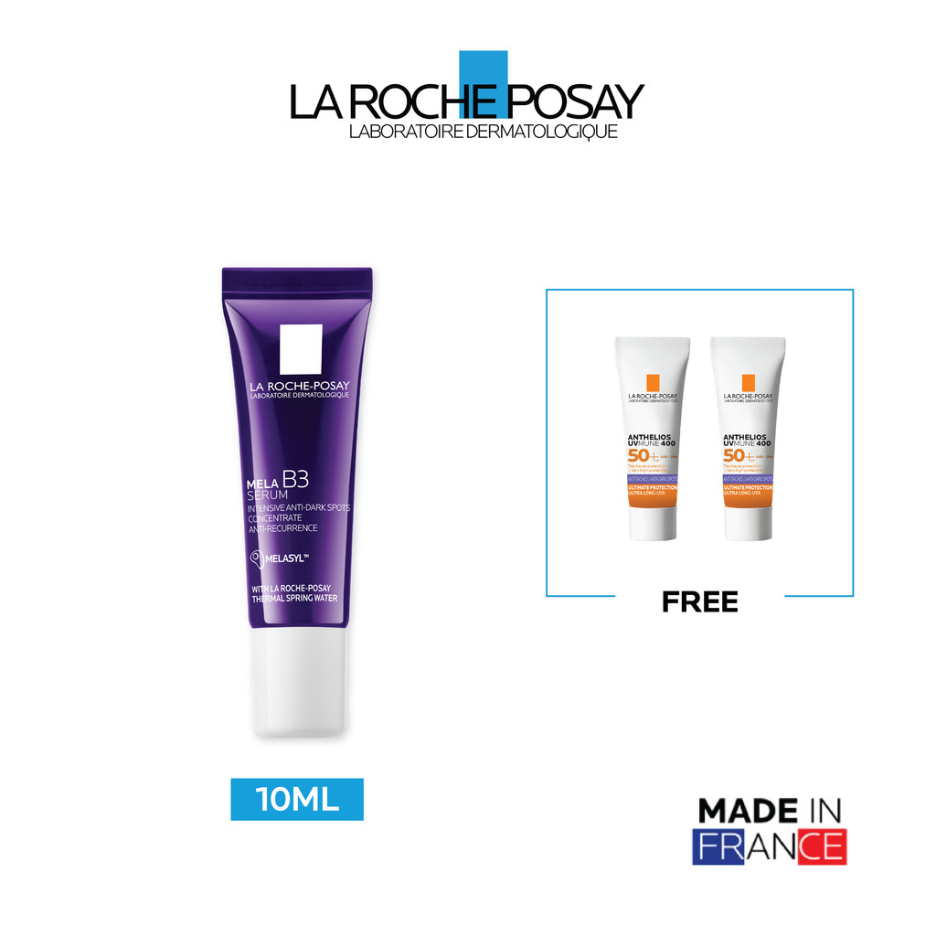 [Exclusive Shopee] La Roche Posay Mela B3 Niacinamide Serum 10ml FREE Sunscreen 3ml