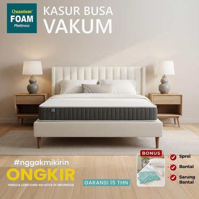 Quantum Kasur Busa Vakum Bonus Sprei & Bantal