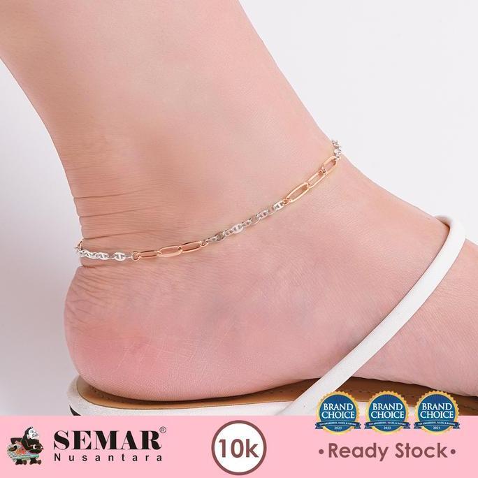 pakjajang_toys - gelang emas kaki alifia rose white gold 10k semar nusantara