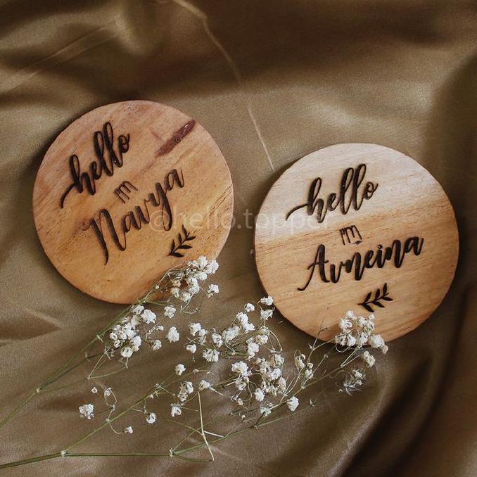 Wooden Name Baby / Nama Kayu Bayi / Dekorasi