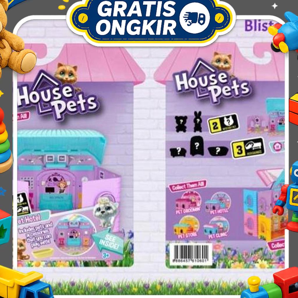Emco House Pets Pet Carrier House Diorama Playsets Bisa Gabung Tumpuk