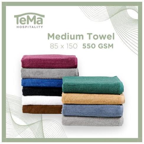 HARGA DISC - MEDIUM TOWEL - Handuk Mandi Hotel Besar 85 X 150 550 GSM Warna / Color Options | TEMA H