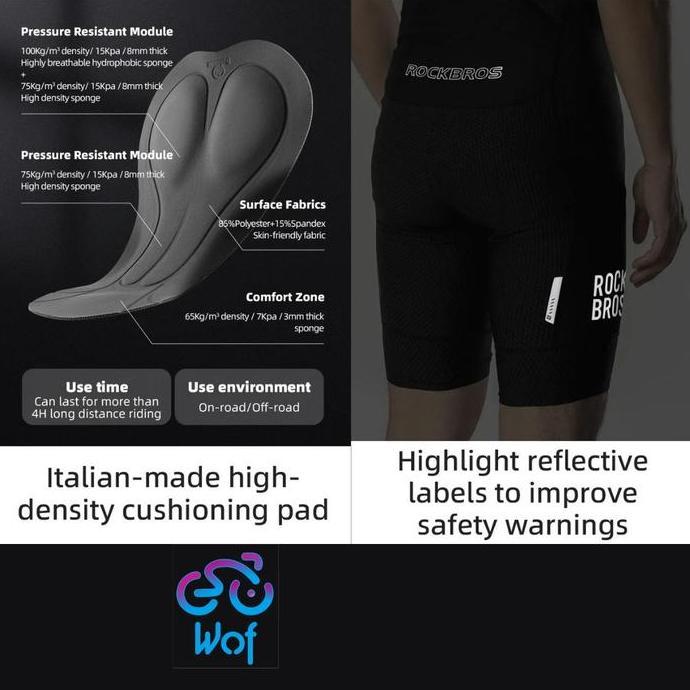 ROCKBROS YDDK005-1 Celana Pendek Bib Pad Olahraga Sepeda Pria MTB Road Bike Cycling Short Classic Me