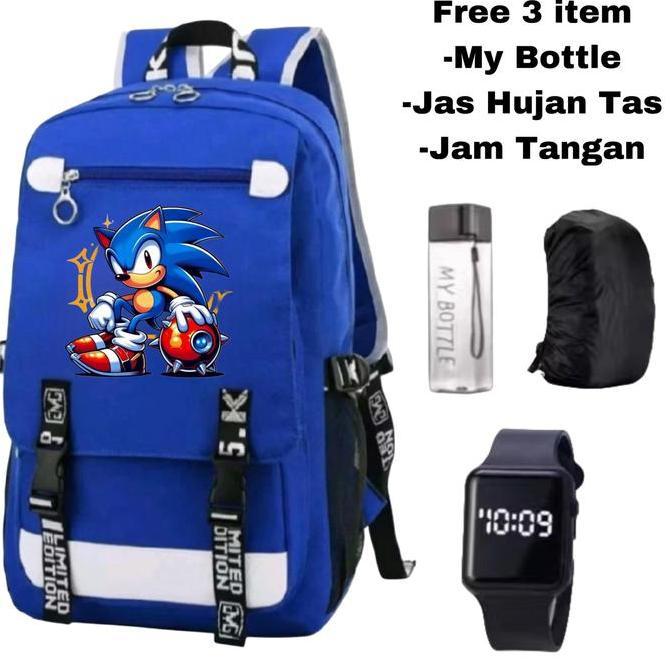 TERLARIS TAS RANSEL SONIC-TAS SEKOLAH KARAKTER SONIC-TAS ANAK KARTUN SONIC-TAS RANSEL SPORTY SONIC-T