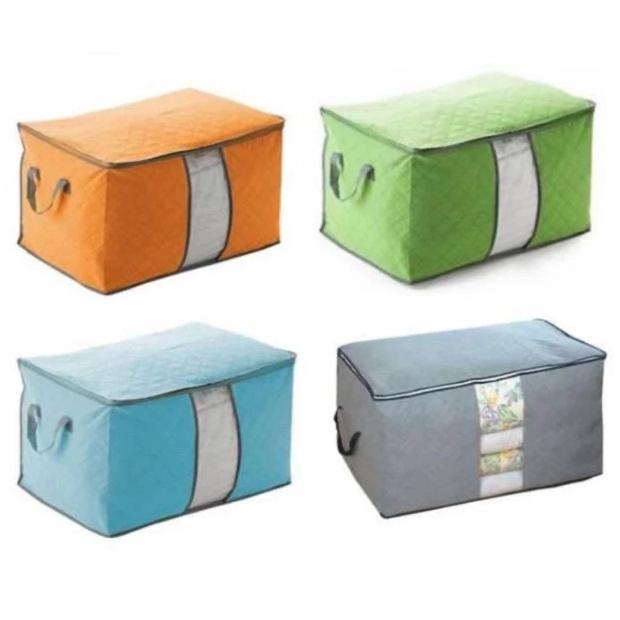 Murah Hl0037 Bamboo Storage Box Tempat Penyimpanan Baju Organizer Model Tidur Y1031