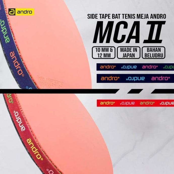 Side Tape Kayu Bat Tenis Meja Andro Edge Tape Velvet Bludru Japan