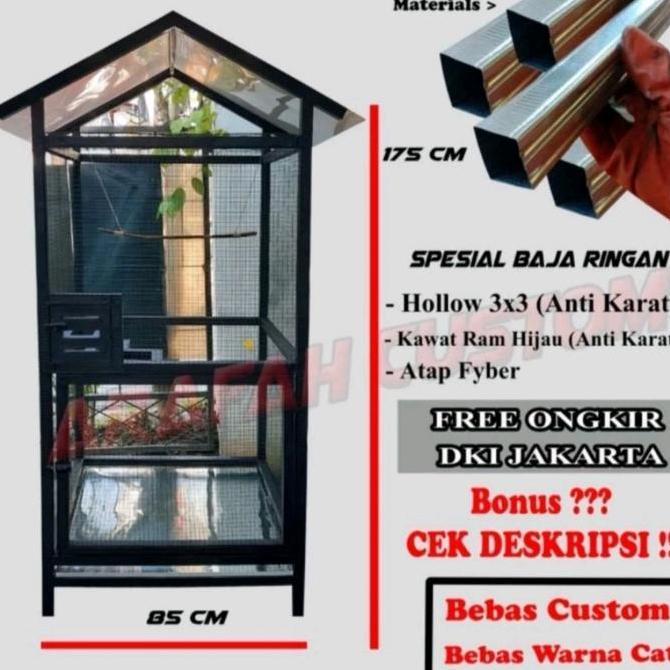 NEW SANGKAR KANDANG BURUNG TERNAK UMBARAN KOLONI LOVEBIRD MURAI KENARI ORI