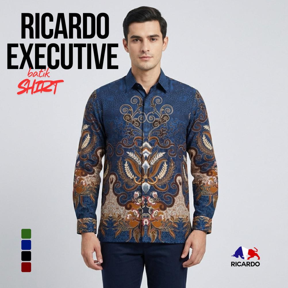 RICARDO Collection kemeja batik pria lengan panjang