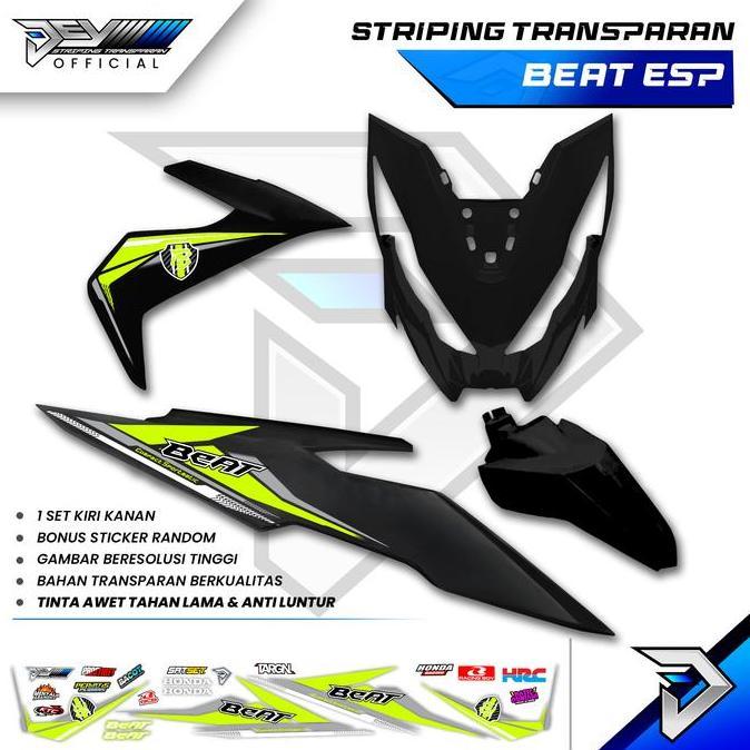 STRIPING TRANSPARAN BEAT NEW ESP | MOTIF ORIGINAL | STICKER BODY HONDA BEAT ESP HARGA SPESIAL!