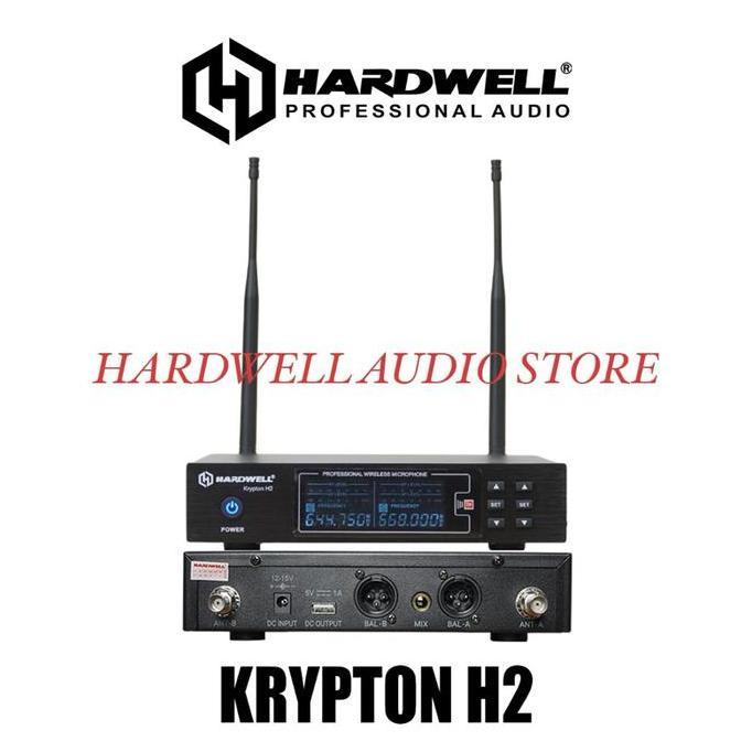 Murah Mic Wireless Hardwell Krypton H2 Original Doublw Microphone Wireless Headset Hardwell