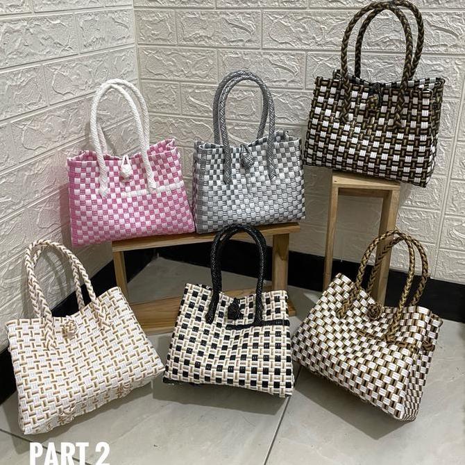 LIMITED EDITION  Tas Wanita plastik Jali Petty Mini Kecil Muat 1kg Bisa COD Petty Bag Anyaman Ready 