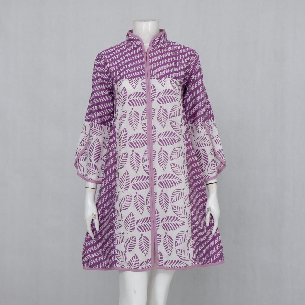 Elzaeda Tunik Batik Jumbo LD 110, 120, 130, 140, 150cm Busui Resleting Depan