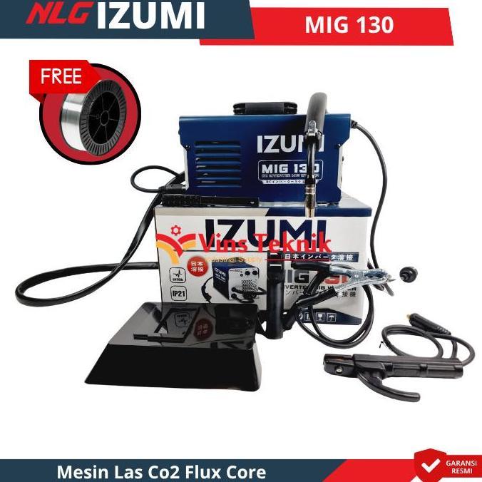 Murah Izumi Mig 130 Mesin Las Listrik Flux Core Tanpa Gas Co2 Travo Trafo Las Mig Mma Tig Co2 Mig130