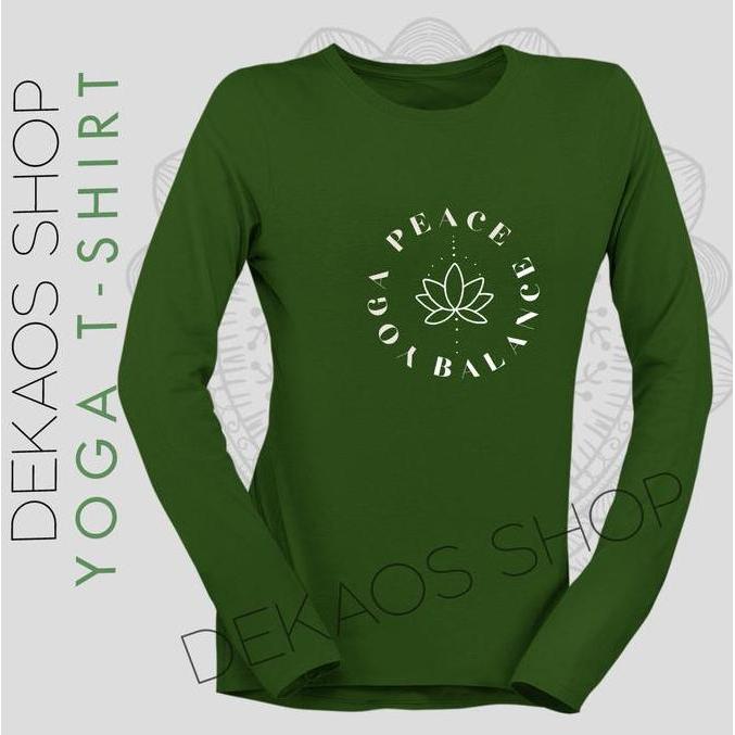 KAOS YOGA WANITA / BAJU YOGA LENGAN PANJANG / KAOS SENAM YOGA WANITA / KAOS SENAM LENGAN PANJANG / B