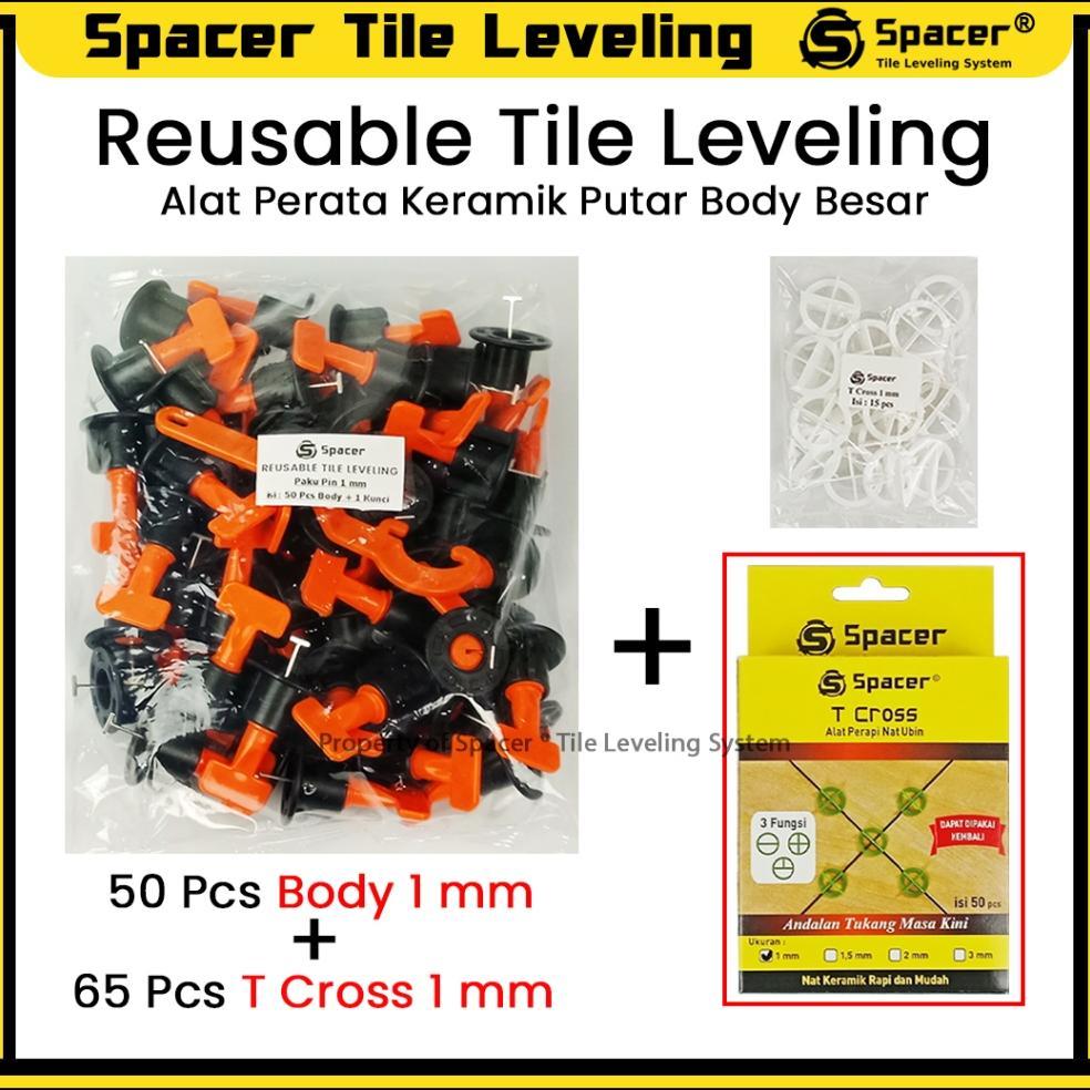 Rtl Reusable Tile Leveling Model Putar Isi 50 Pcs/Alat Meratakan Nat Keramik Dapat Di Pakai Berulang