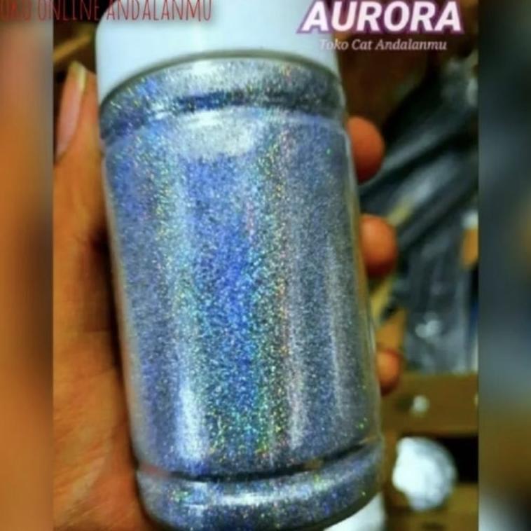 Gliter Serbuk Glitter Hologram Bubuk Pelangi Xiralic Rainbow Untuk Campuran Cat