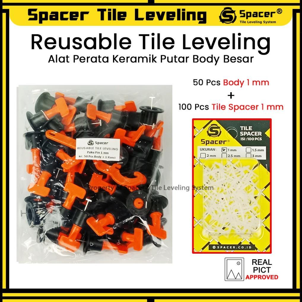 Rtl Pin 1 Mm Reusable Tile Leveling Pin 1Mm Leveling Keramik Model Putar Nat 1Mm Isi 50 Pcs