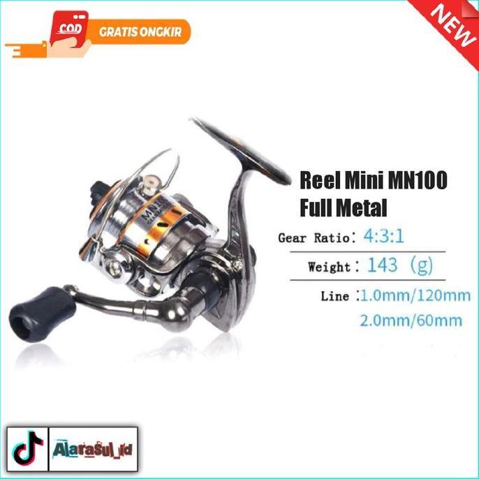 Reel Pancing Mini MN100 Full Metal Alat