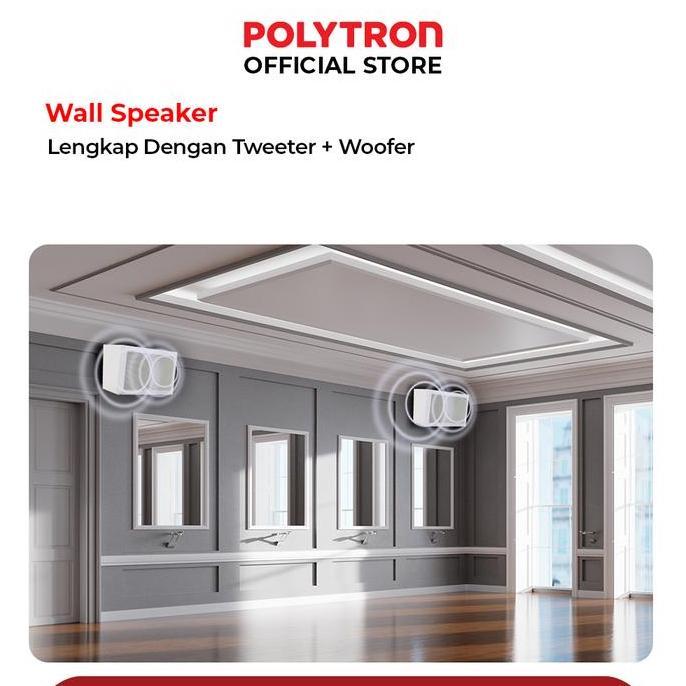 Grosir Polytron Sound System Sekolah Masjid Mushola Kantor (2 Wall Speaker)