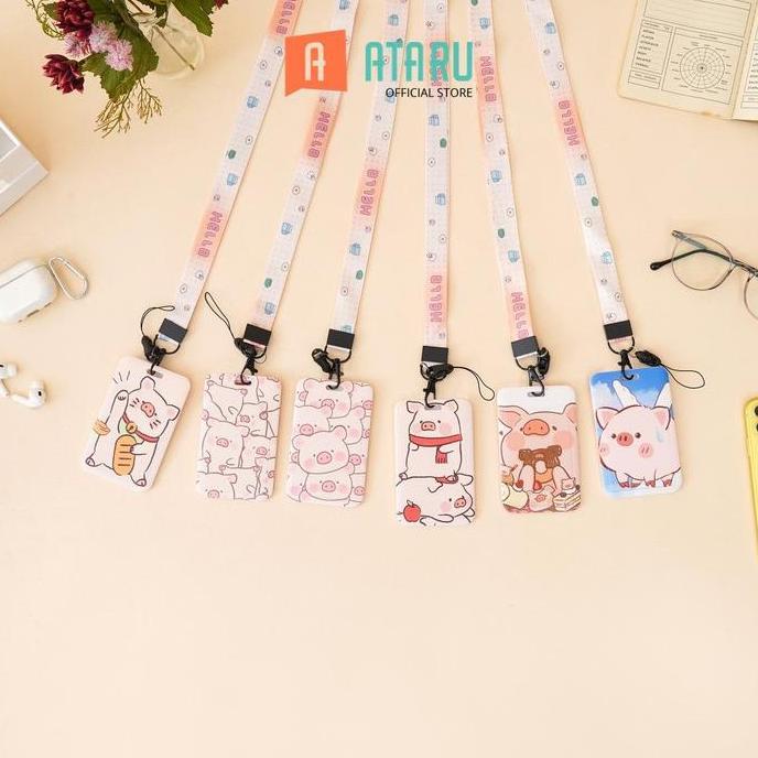 Ataru Holder Id Card Print 18 Tempat Kartu Lanyard Name Tag Holder Id Card Holder Lucu