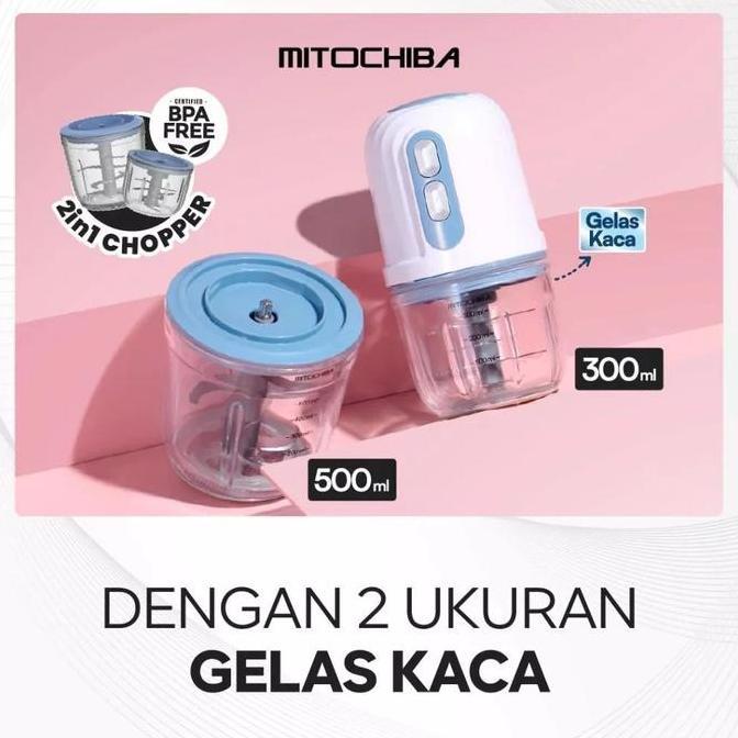 Mitochiba Food Chopper Mini 500 ml CH60 | CH-60 Penghalus bumbu