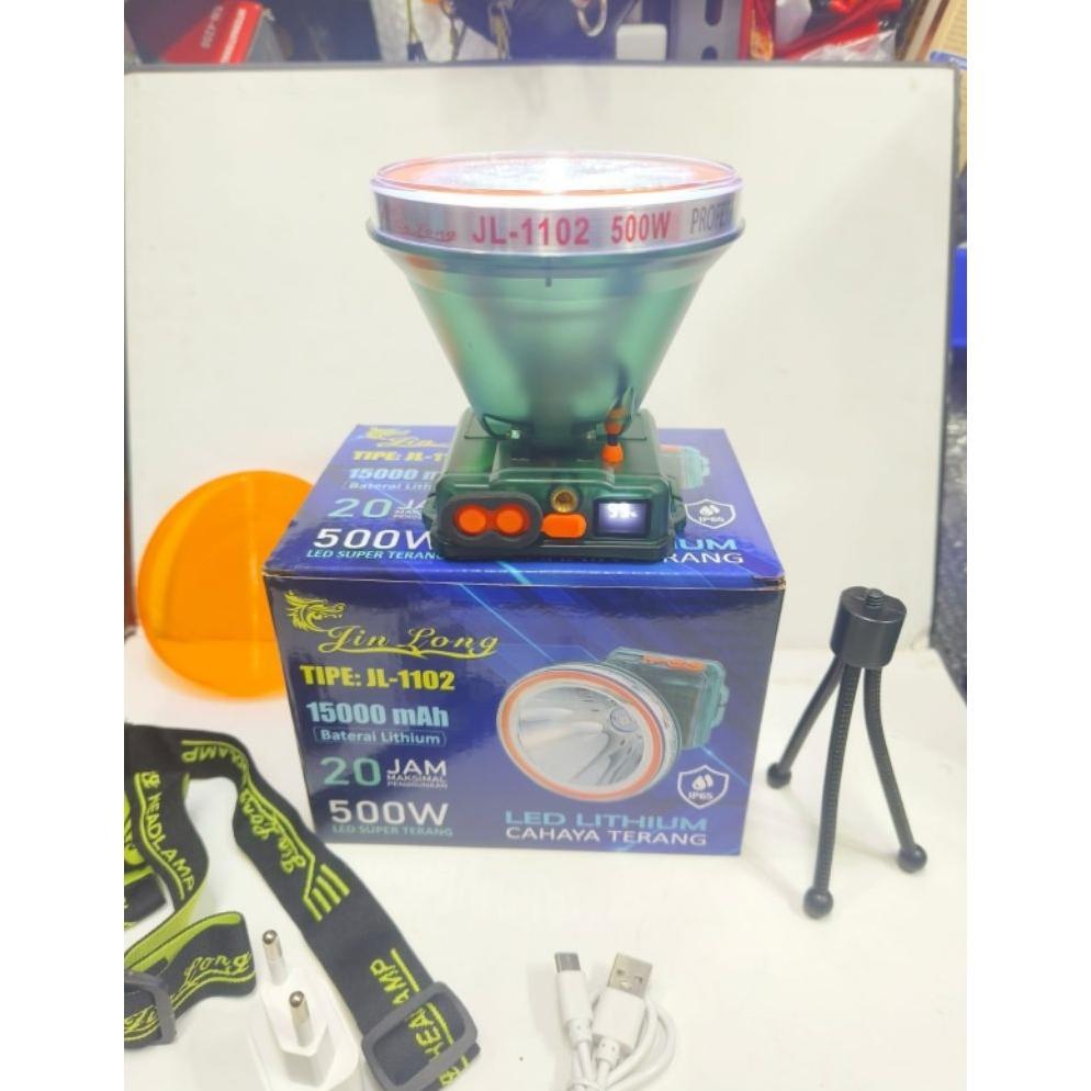 JinLong JL-1102 Senter Kepala 500W / Headlamp Jumbo JinLong LED Super Cahaya Terang