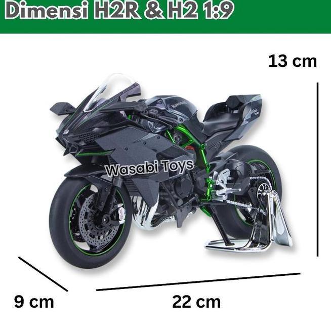 Miniatur Diecast 19 Ninja H2R H2 Paddo Suspensi Lampu Suara