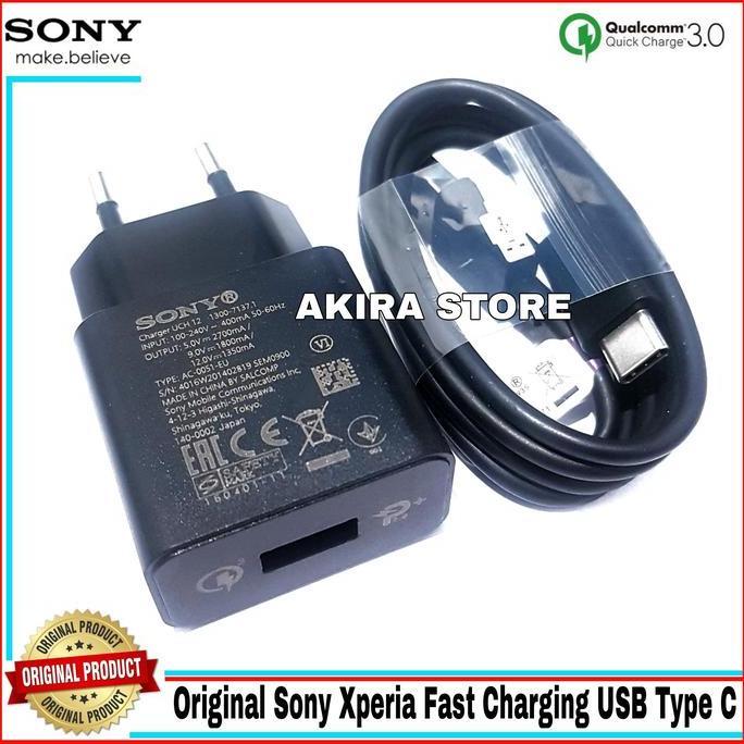 Charger Sony Xperia XZ2 Compact XZ3 Original 100% Fast Charging Type C