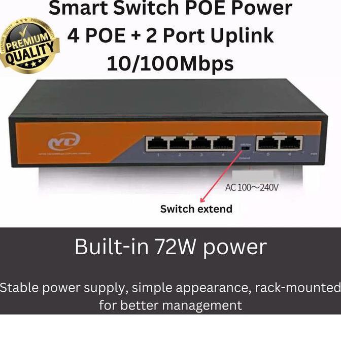 Collegare- Switch Poe 4Port / Switch Poe 8Port / Poe Switch 4+2Ports / Poe Switch 8+2Ports 10/100Mbp