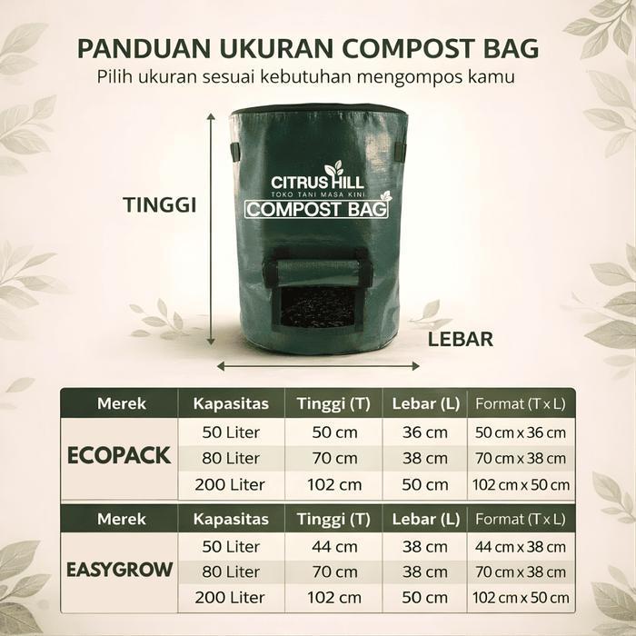 Compost Bag - Kompos Bag - Easy Grow - Pot Pupuk Kompos - 80Liter