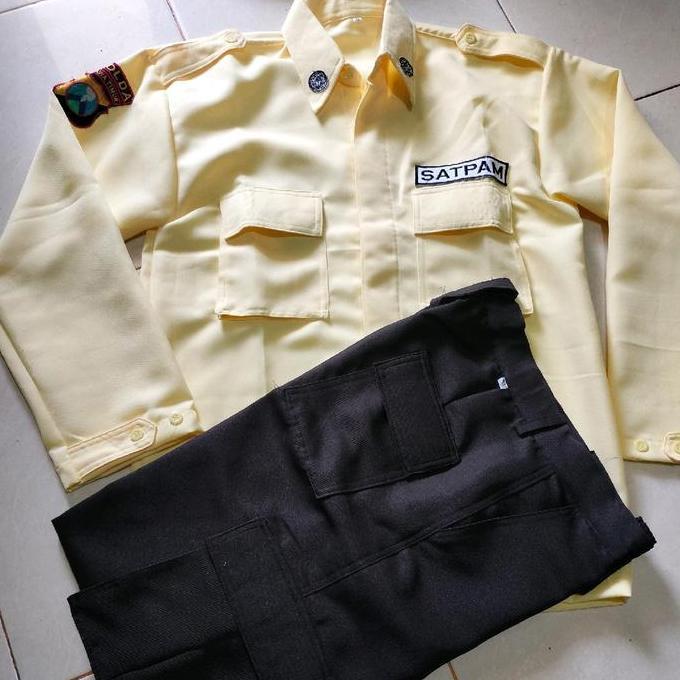 SERAGAM KERJA ( PDL  KREM ) LENGAN PANJANG BAHAN GAIA NIO PREMIUM  Pria Baju Celana