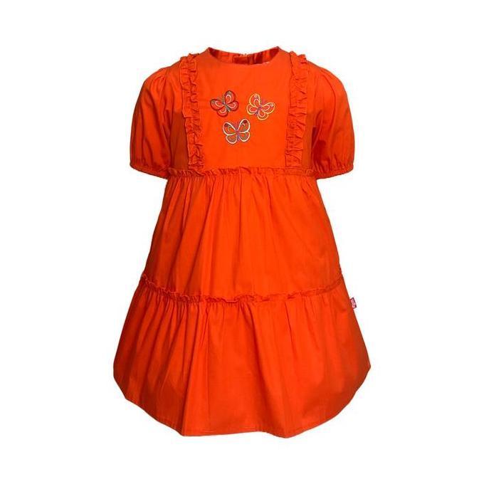 Pingu Dress Anak Perempuan Polos Pendek Orange 90500328