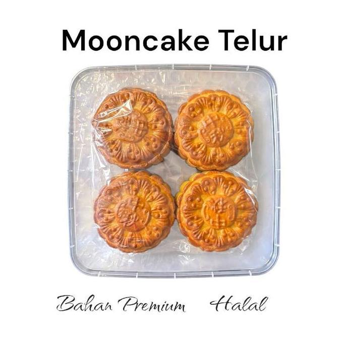 Abbrustolito- Mooncake Telur Isi 4 Halal - Kue Bulan Isi Telor - Kue Bulan Halal