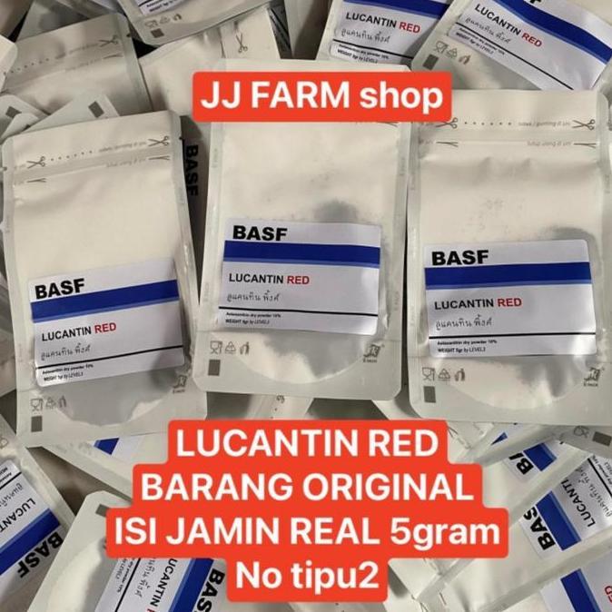 Mumpungready- Lucantin Red Basf Germany 5Gram Jaminan Perna Ikan Merah Strong