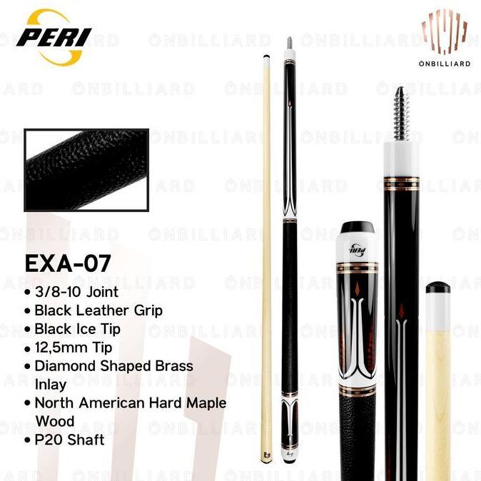 PERI EXA-07 Series Stick Billiard Low Deflection Cue Stick Play Billiard Shaft P20 Maple 12.5mm