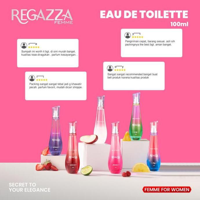 Terbaikprod- Regazza Femme Eau De Toilette (Edt) Feminine 100Ml Parfum Nita Ngi 10 Jam