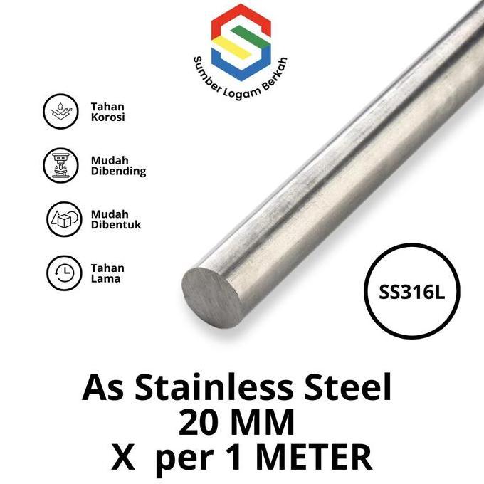 as 20 mm stainless steel 316