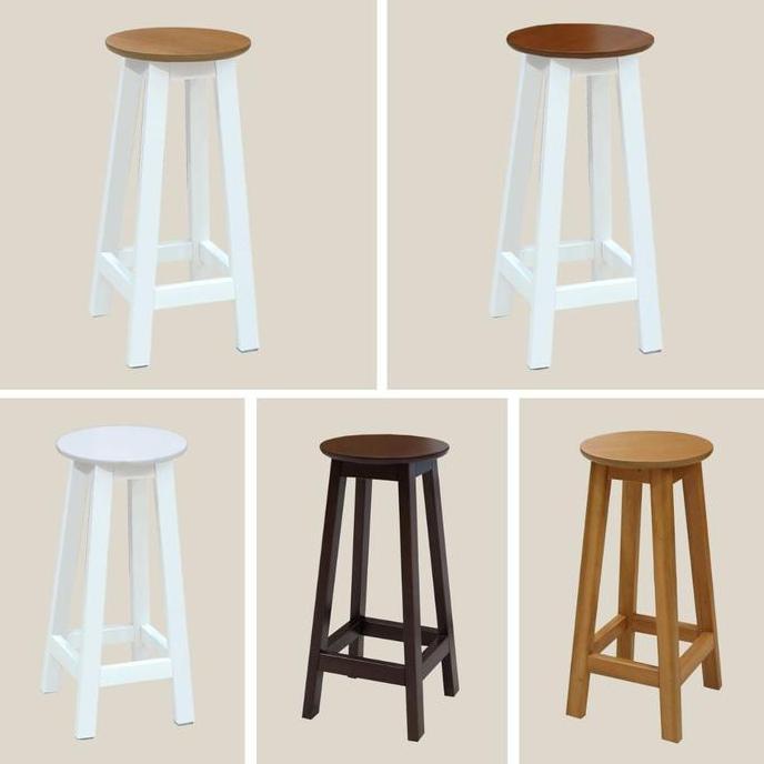Toraya - Esse Bangku Kayu Model 1: Bangku Cafe/ Bar Stool