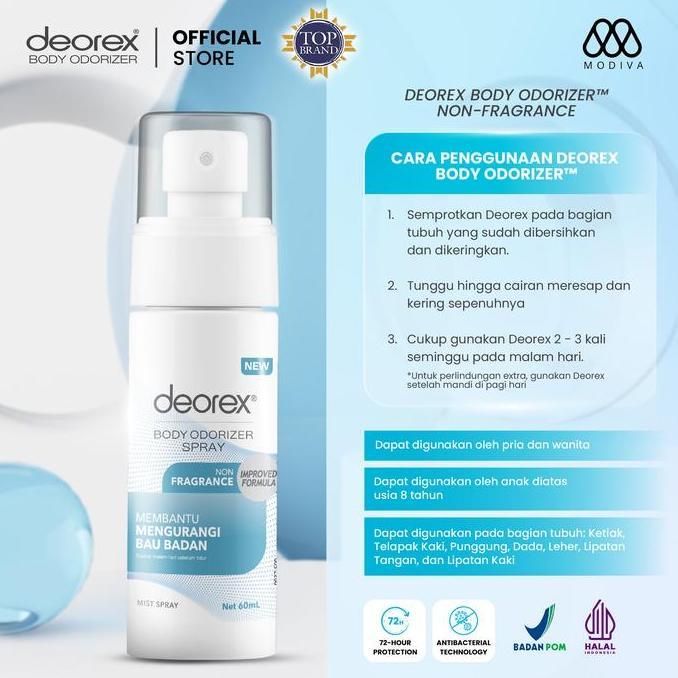 Readybanyaknih- Deorex - Bundling Deorex Extra Whitening & Deorex Non-Fragrance 60 Ml